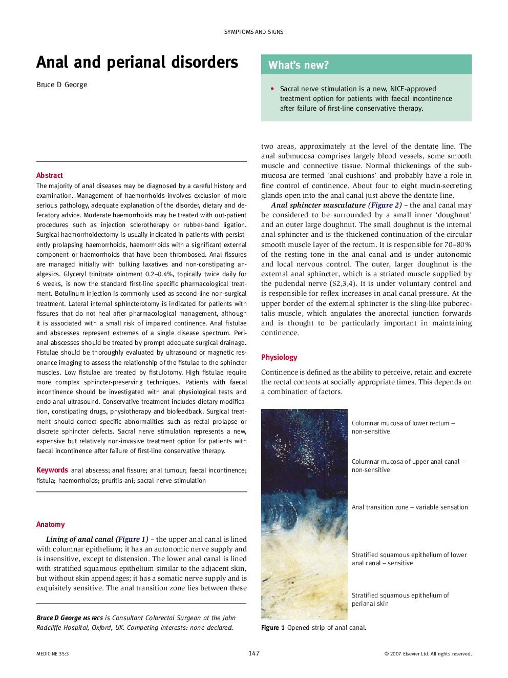 Anal and perianal disorders