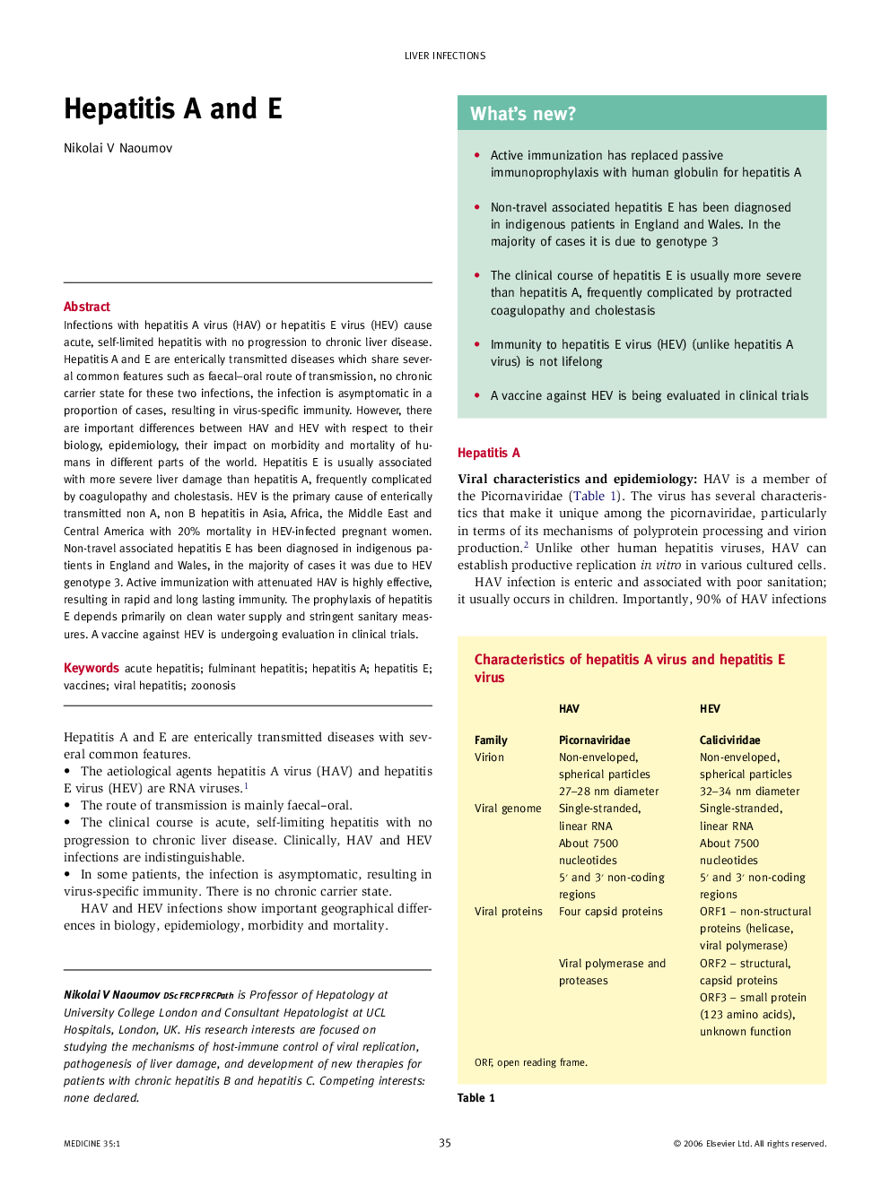 Hepatitis A and E