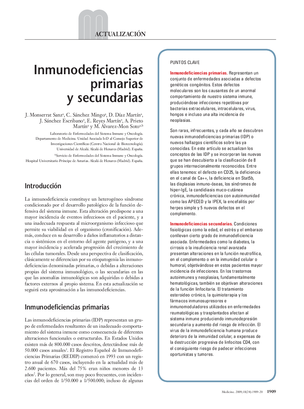Inmunodeficiencias primarias y secundarias