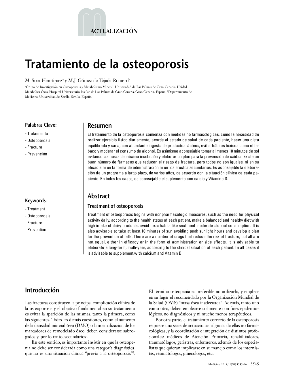 Tratamiento de la osteoporosis