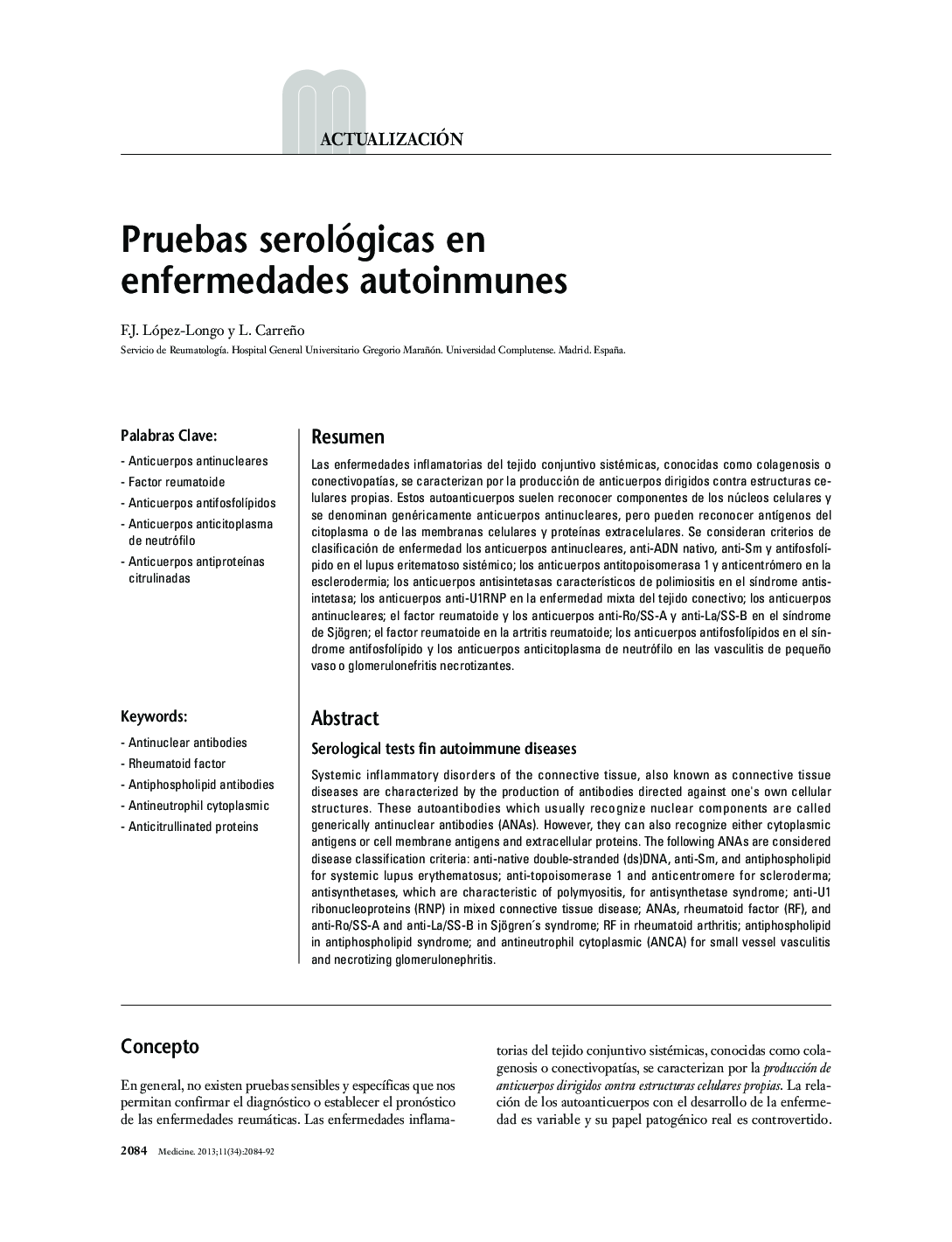 Pruebas serológicas en enfermedades autoinmunes