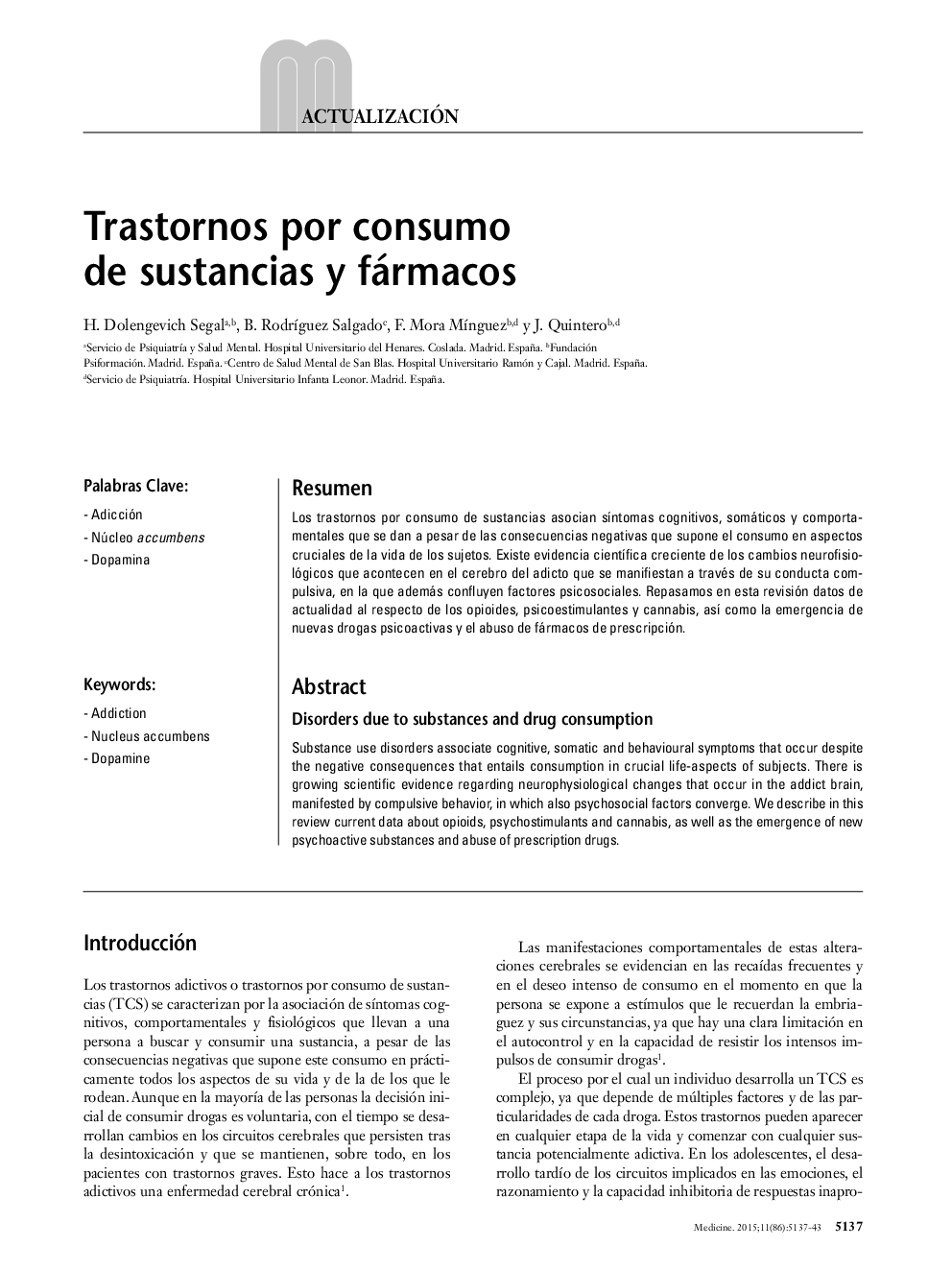 Trastornos por consumo de sustancias y fármacos