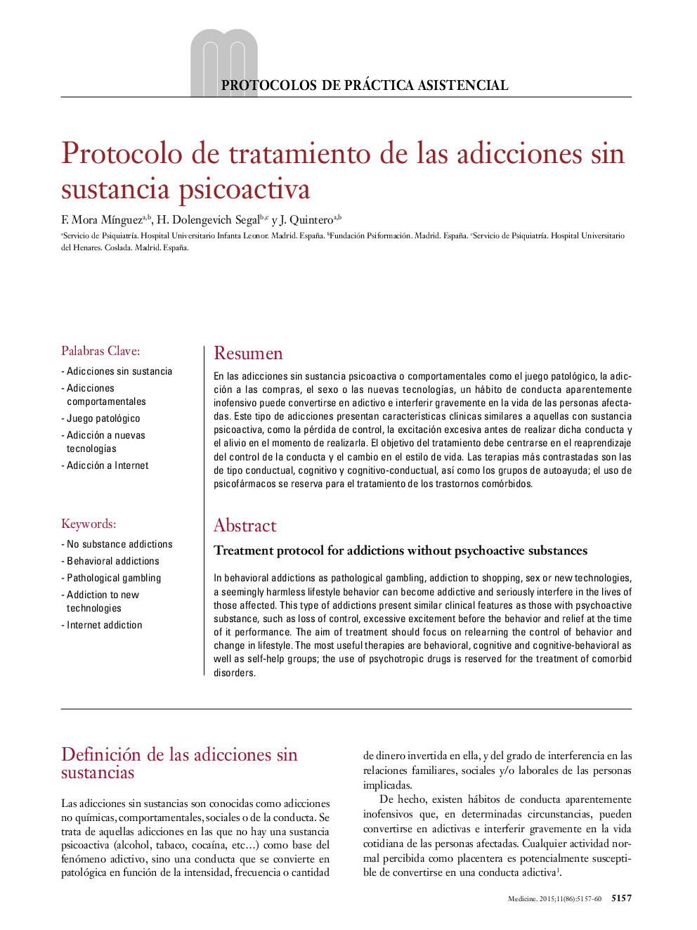 Protocolo de tratamiento de las adicciones sin sustancia psicoactiva