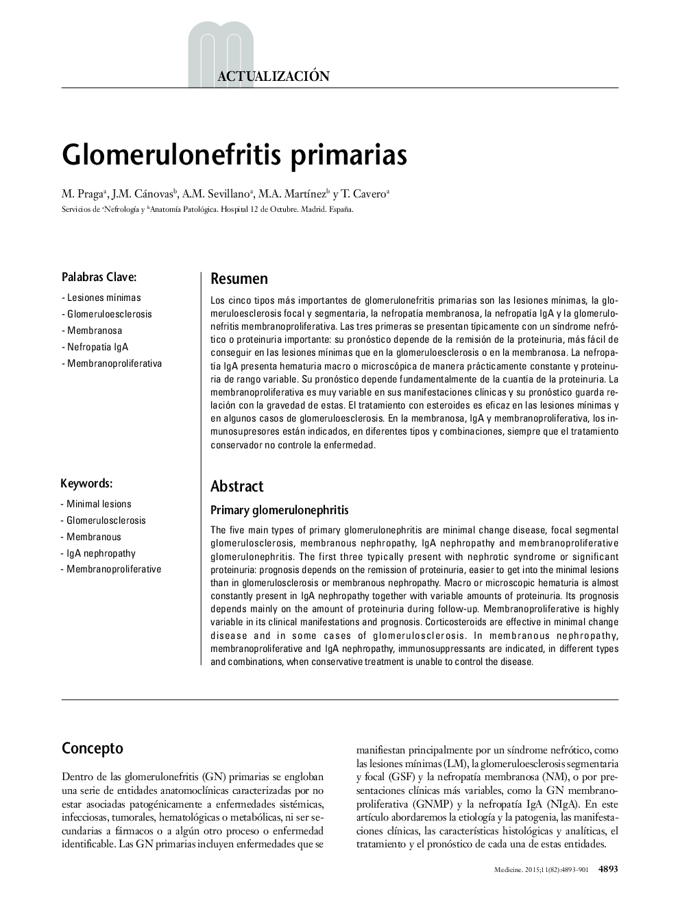 Glomerulonefritis primarias