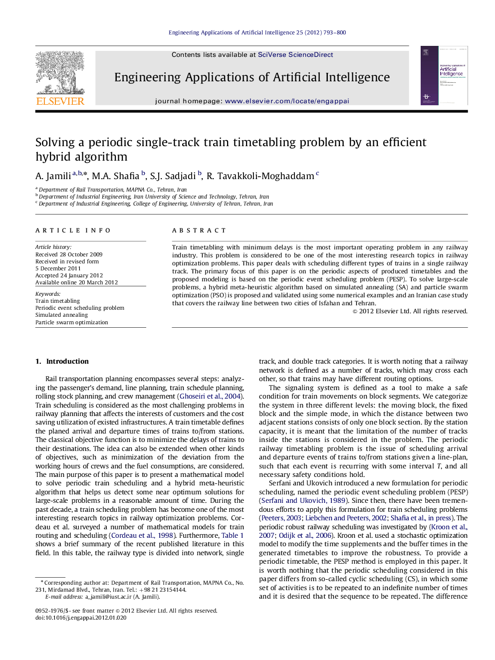 Solving a periodic single-track train timetabling problem by an efficient hybrid algorithm