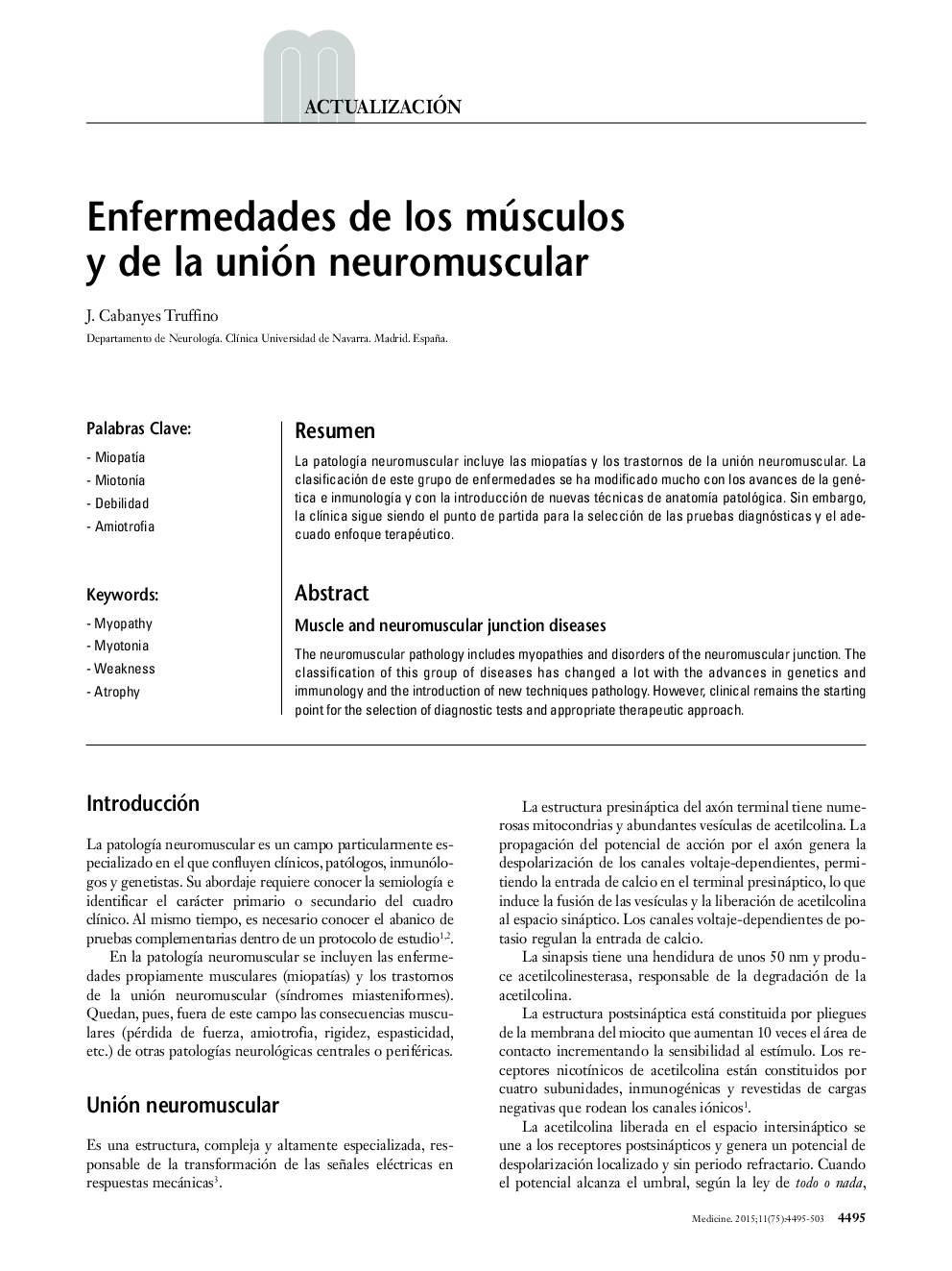 Enfermedades de los músculos y de la unión neuromuscular