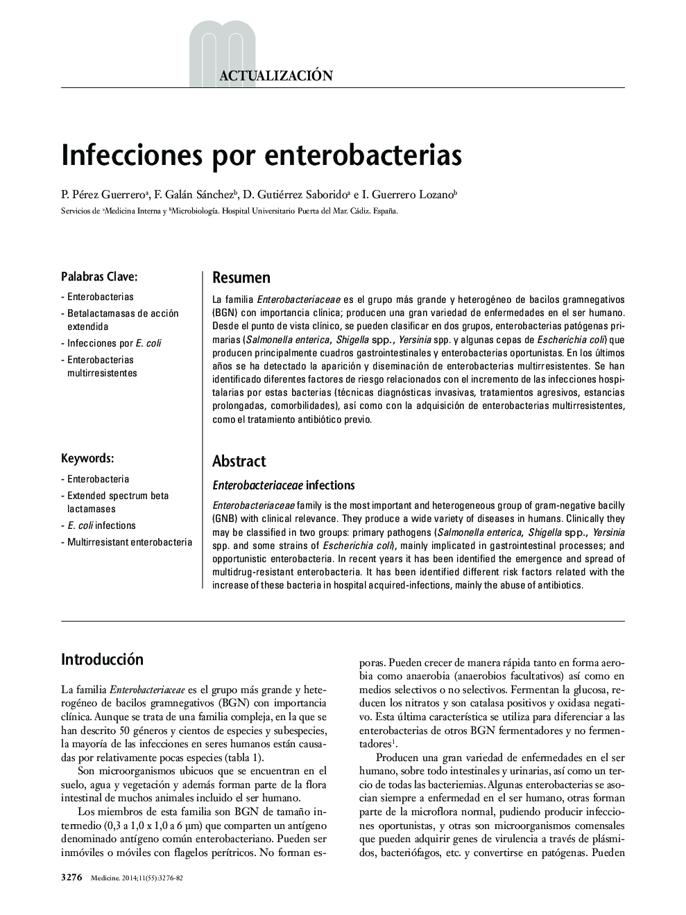 Infecciones por enterobacterias