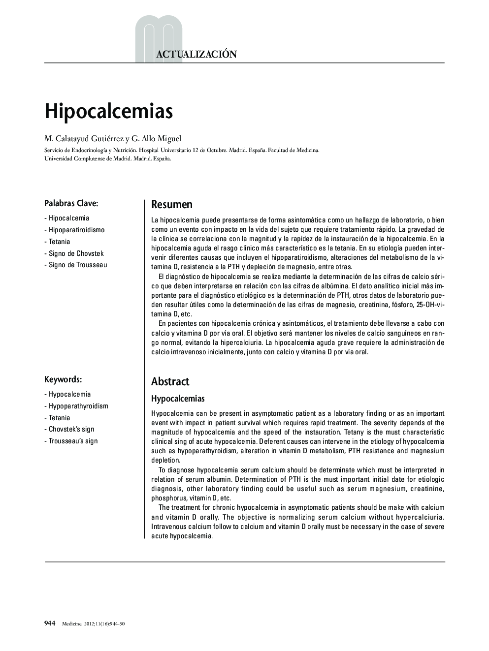 Hipocalcemias