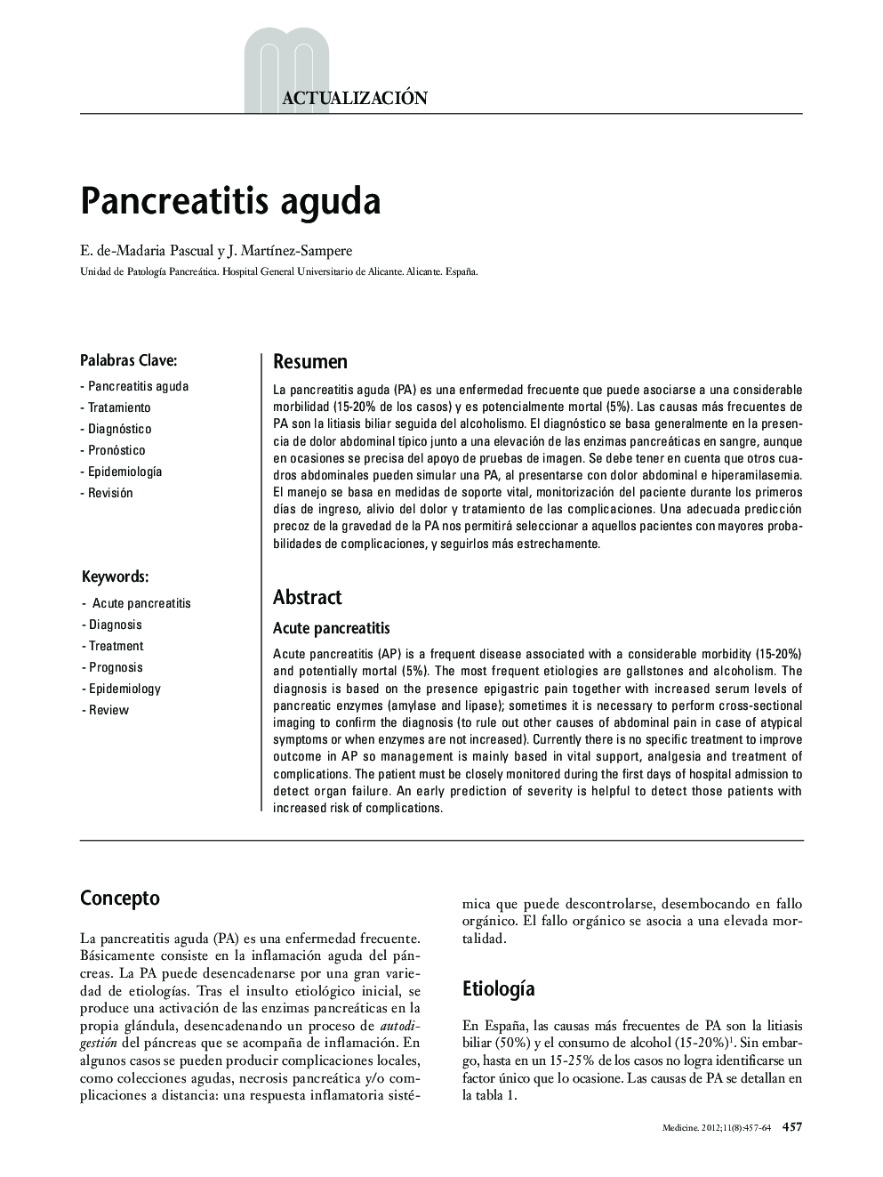 Pancreatitis aguda