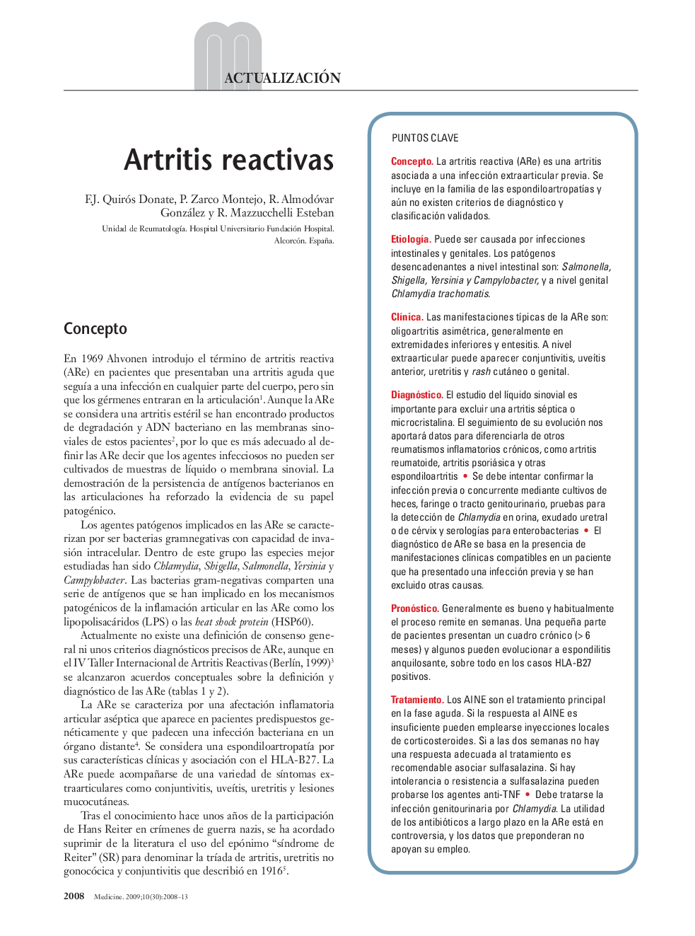 Artritis reactivas