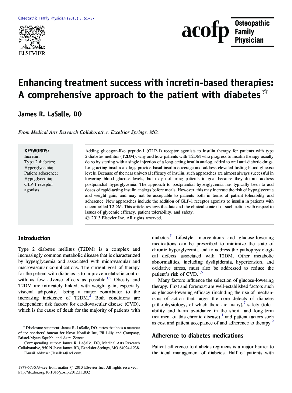 Enhancing treatment success with incretin-based therapies: A comprehensive approach to the patient with diabetes