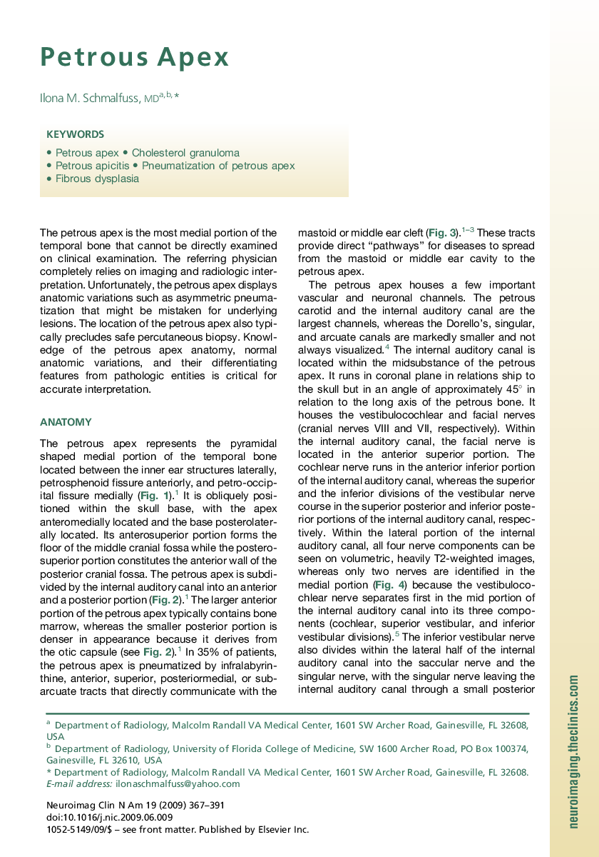 Petrous Apex