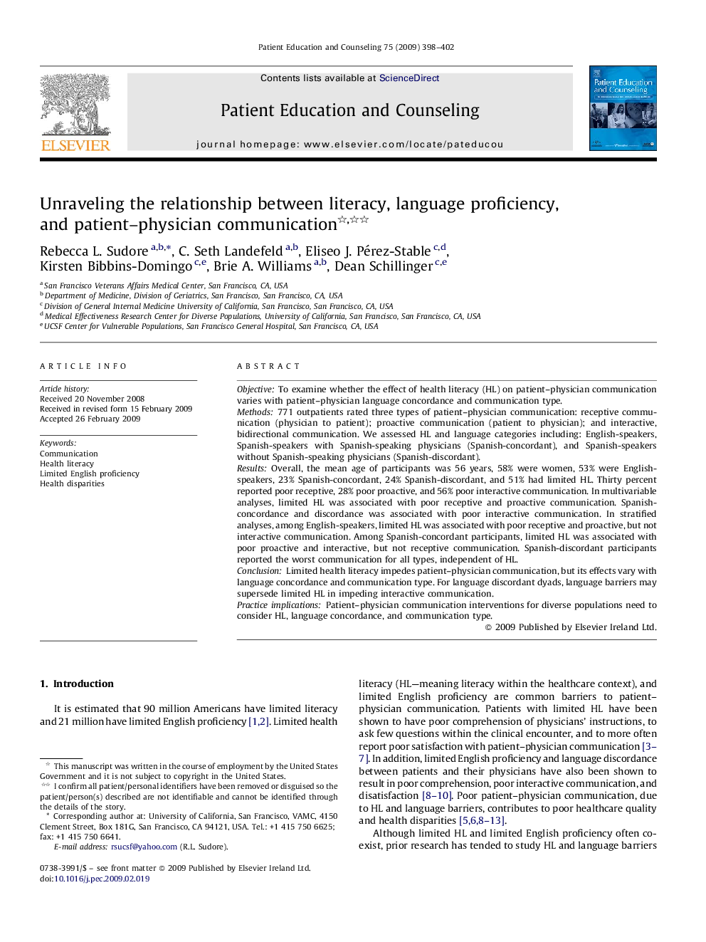 Unraveling the relationship between literacy, language proficiency, and patient–physician communication 