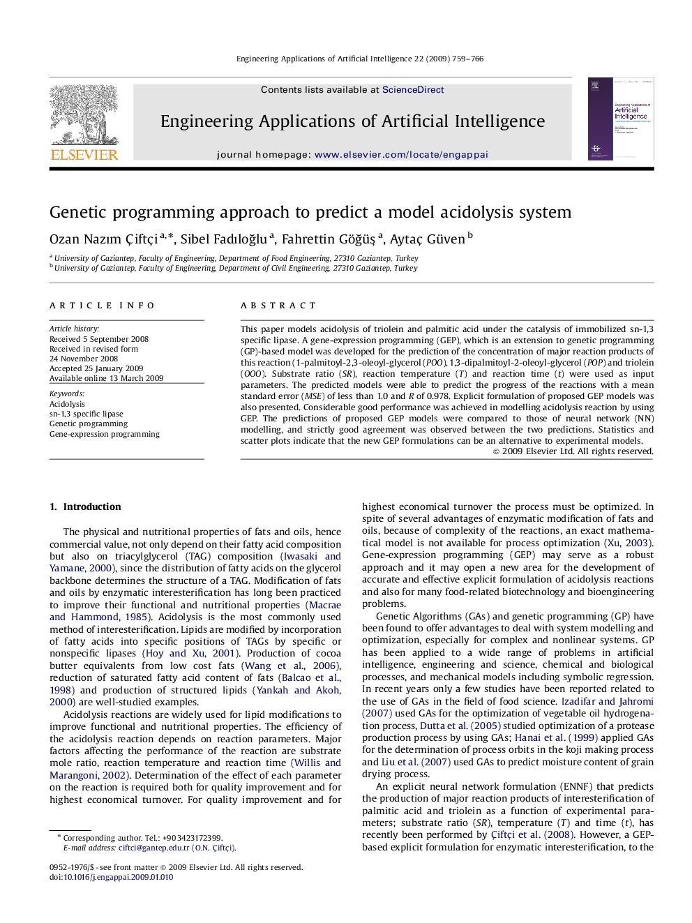 Genetic programming approach to predict a model acidolysis system