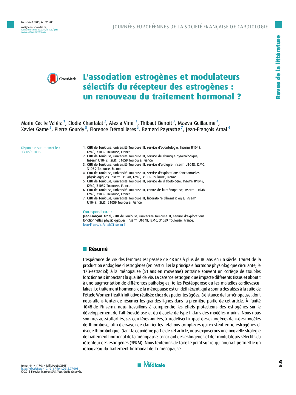 L’association estrogènes et modulateurs sélectifs du récepteur des estrogènes : un renouveau du traitement hormonal ?