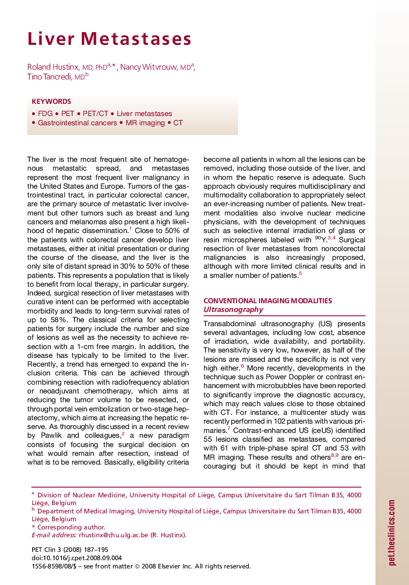 Liver Metastases