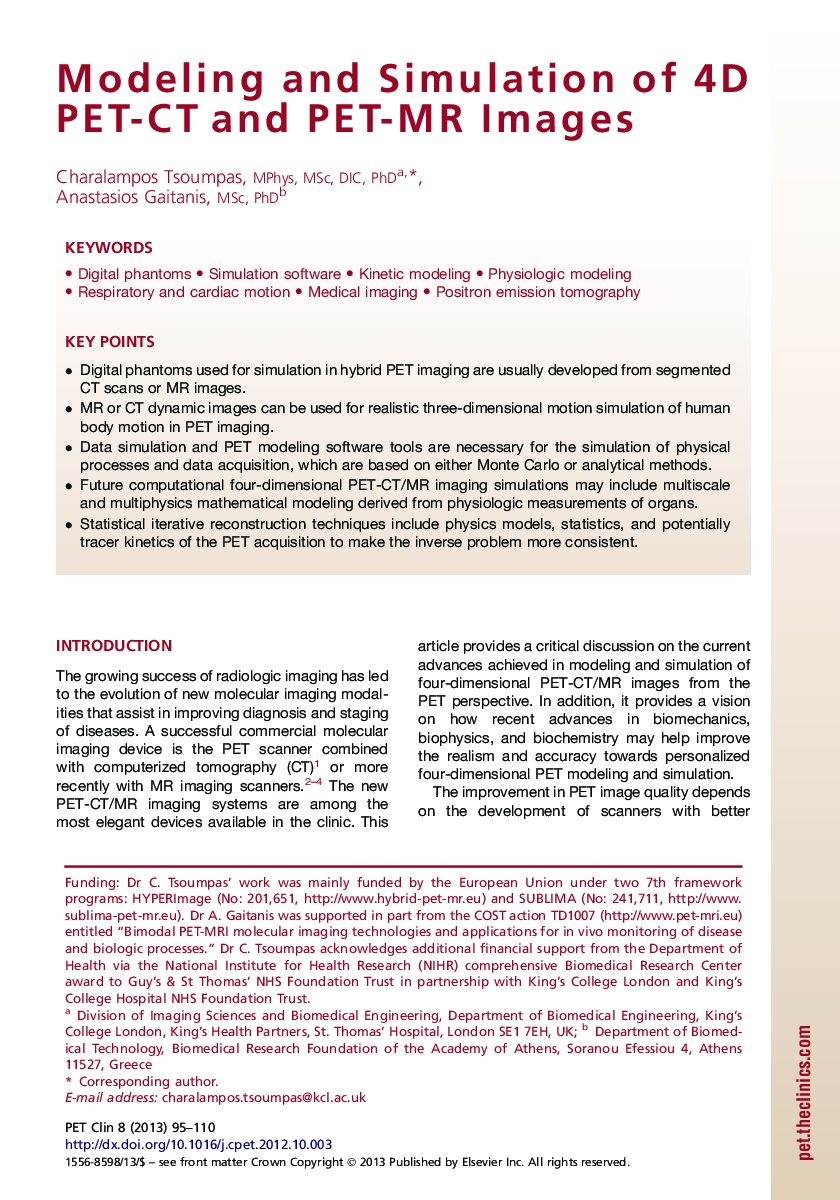 Modeling and Simulation of 4D PET-CT and PET-MR Images