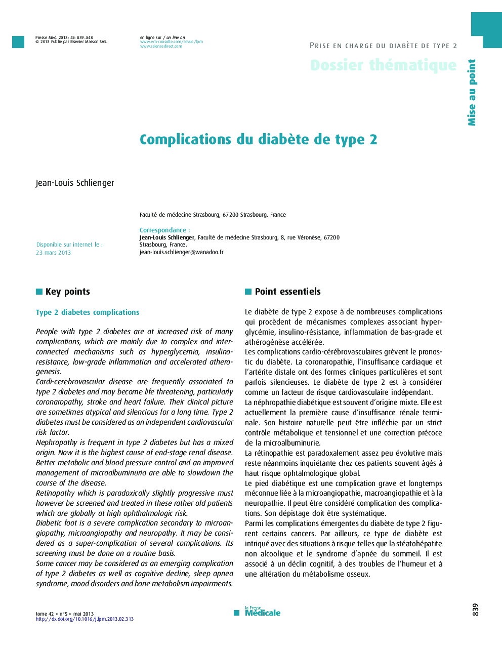 Complications du diabète de type 2