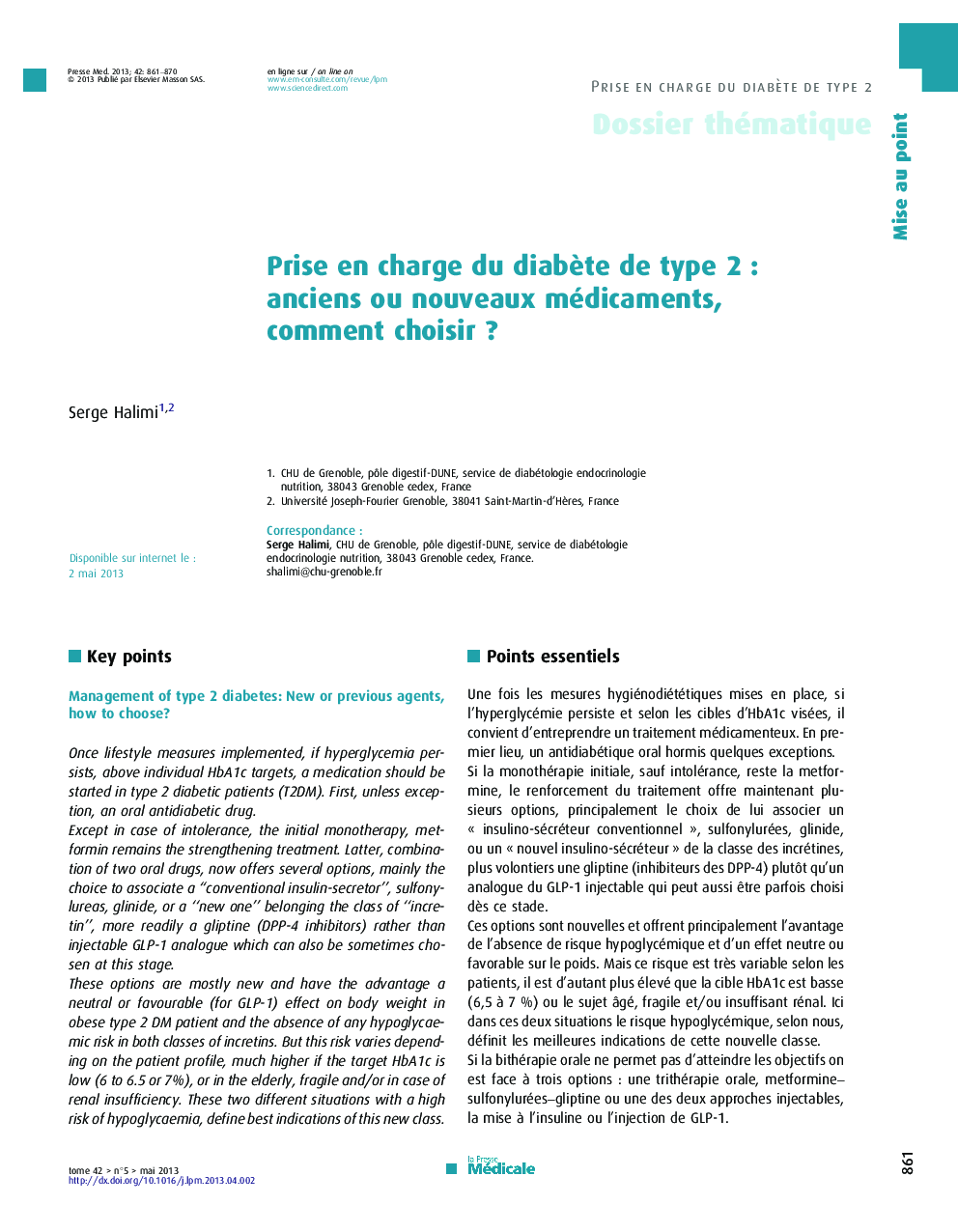 Prise en charge du diabète de type 2 : anciens ou nouveaux médicaments, comment choisir ?