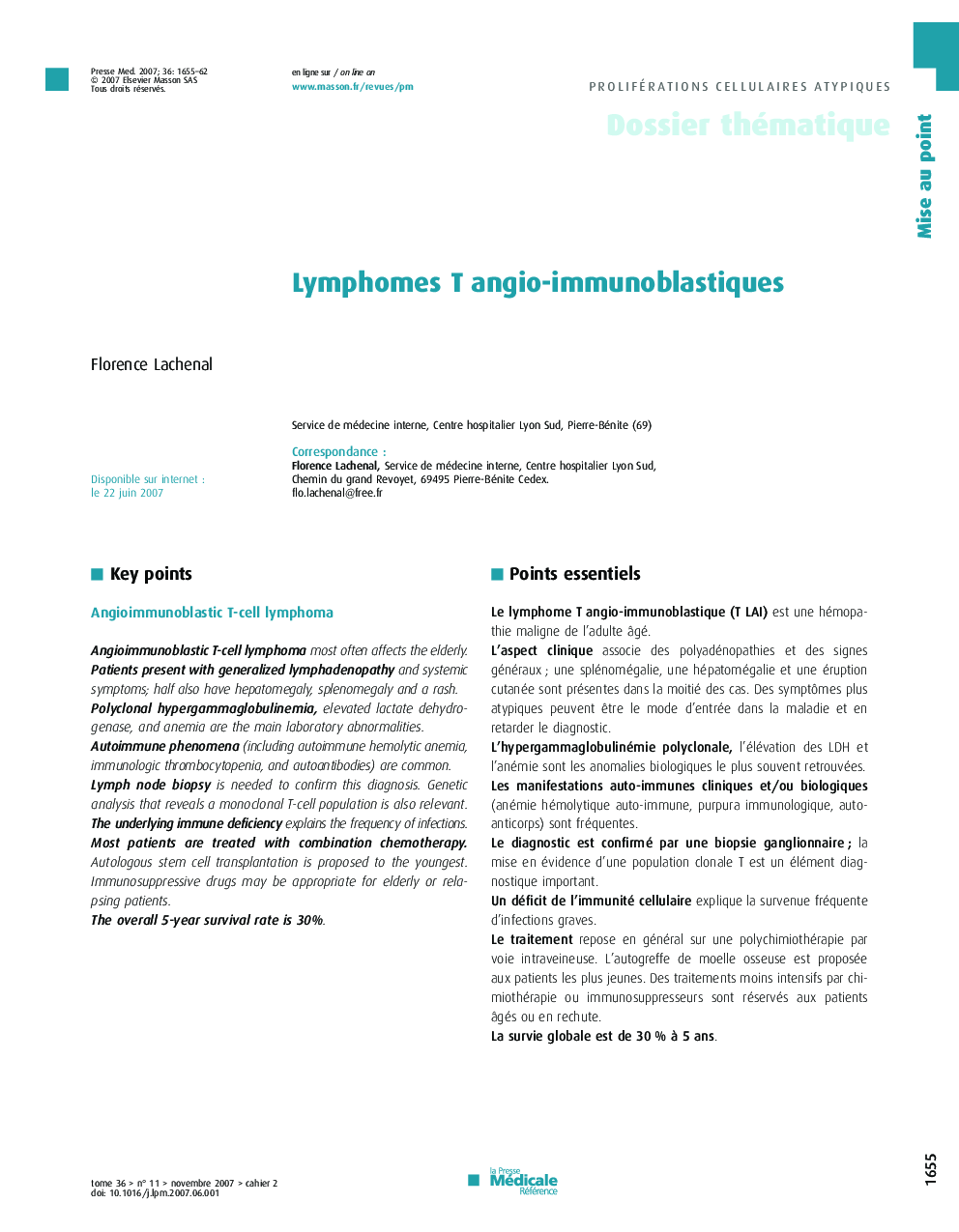 Lymphomes T angio-immunoblastiques