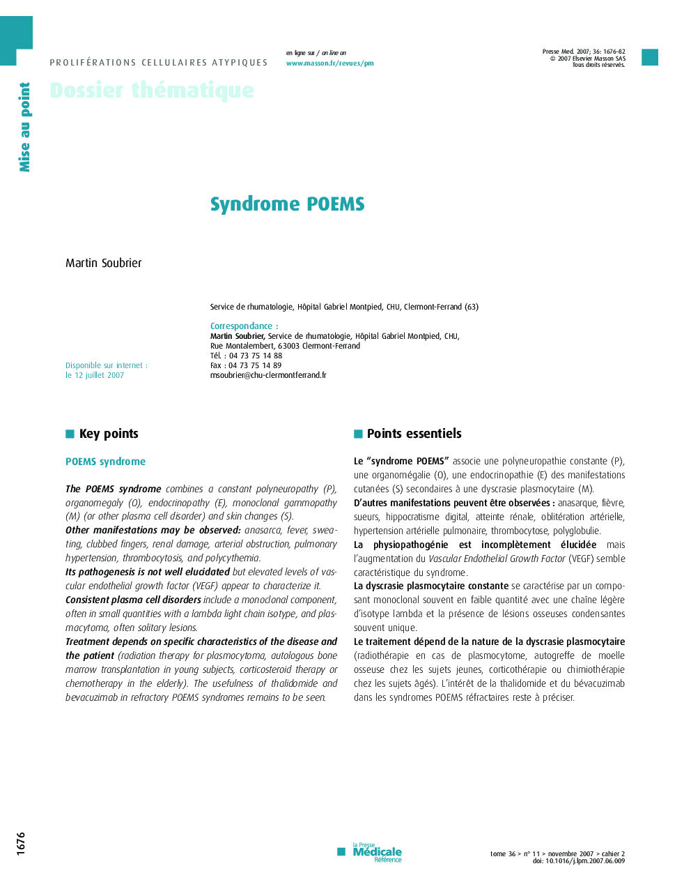 Syndrome POEMS