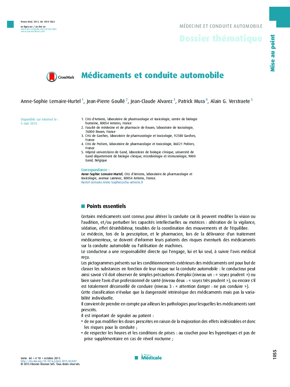 Médicaments et conduite automobile