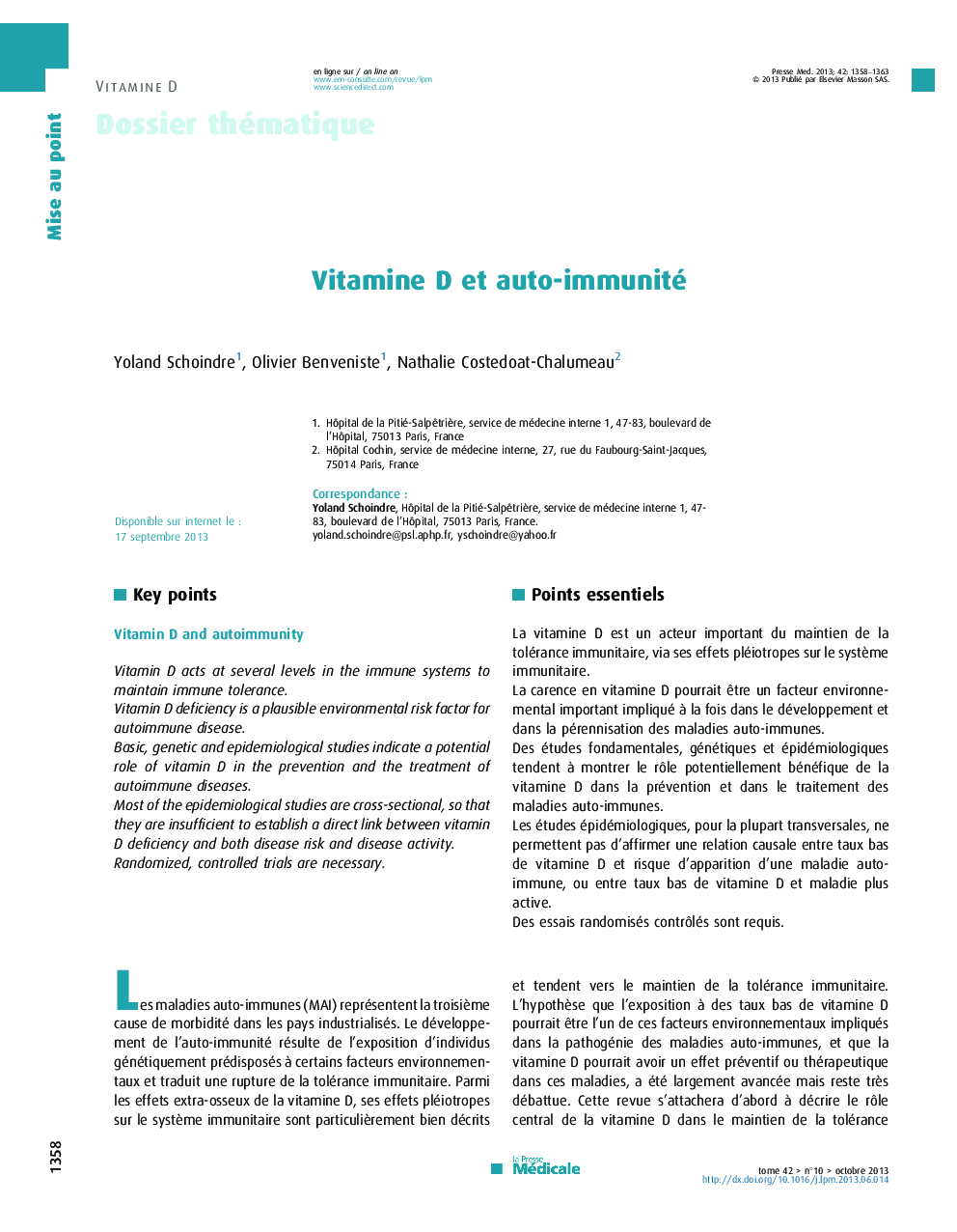 Vitamine D et auto-immunité