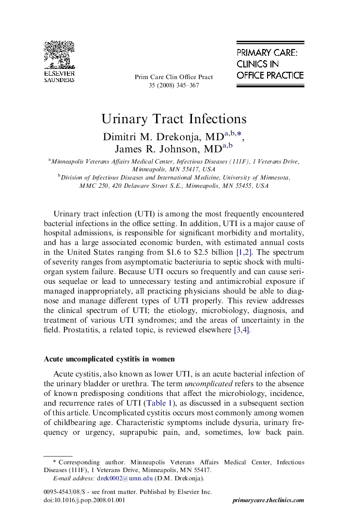 Urinary Tract Infections