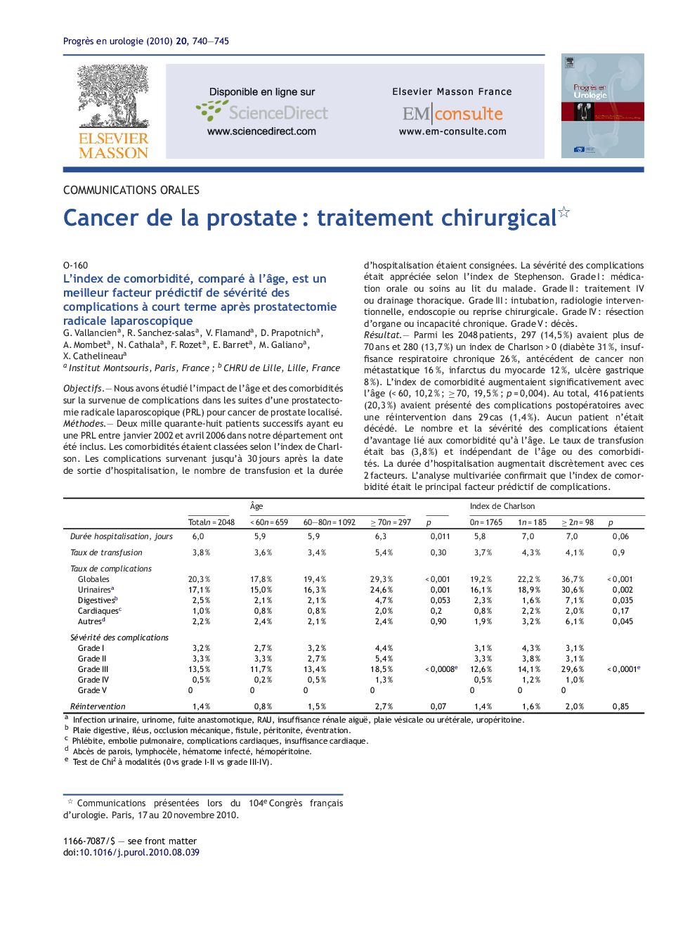 Cancer de la prostate : traitement chirurgical