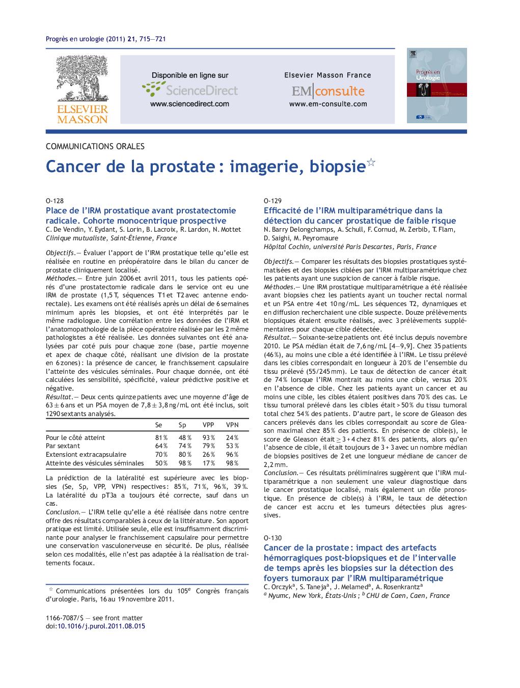 عکس صفحه اول مقاله: Cancer de la prostate : imagerie, biopsie Cancer de la prostate : imagerie, biopsie