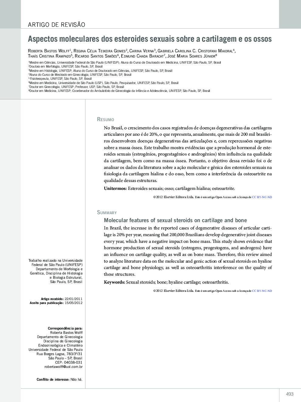 Aspectos moleculares dos esteroides sexuais sobre a cartilagem e os ossos *