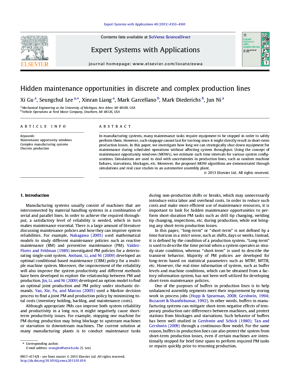 Hidden maintenance opportunities in discrete and complex production lines