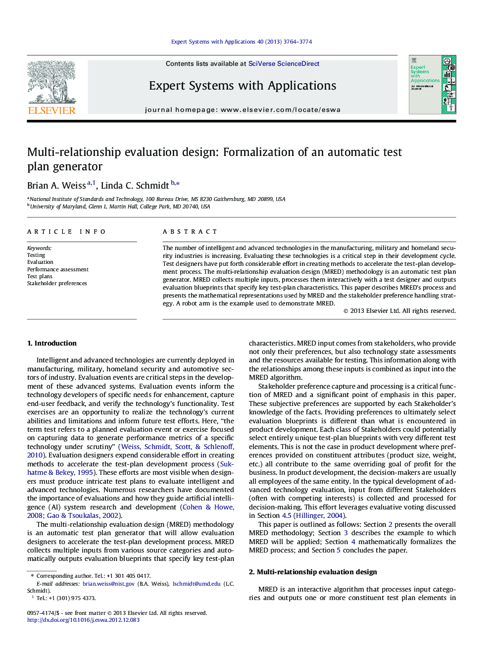 Multi-relationship evaluation design: Formalization of an automatic test plan generator