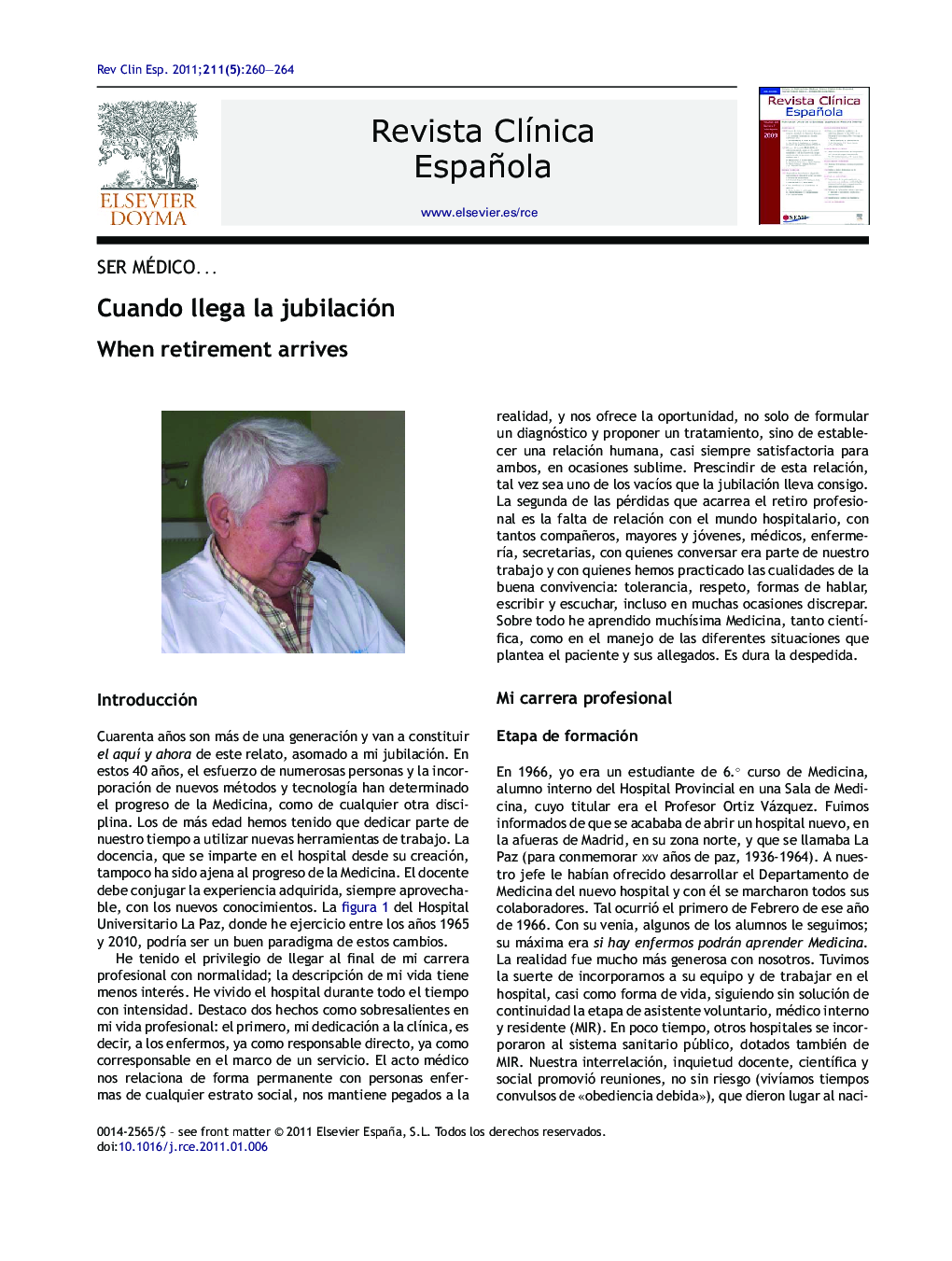 عکس صفحه اول مقاله: Cuando llega la jubilación Cuando llega la jubilación