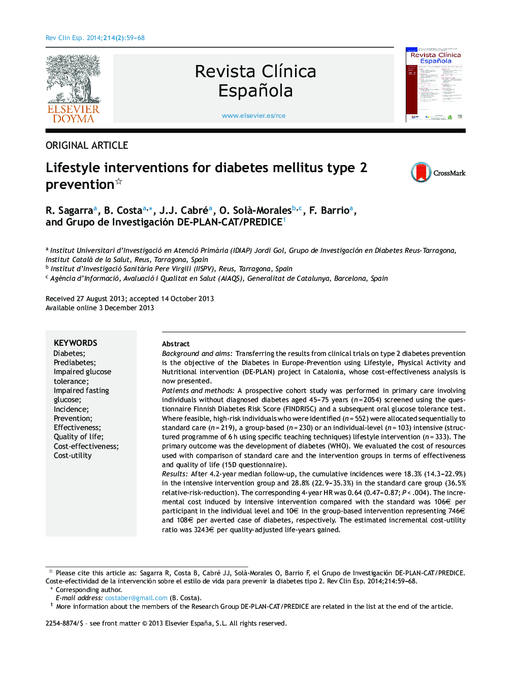 Lifestyle interventions for diabetes mellitus type 2 prevention 