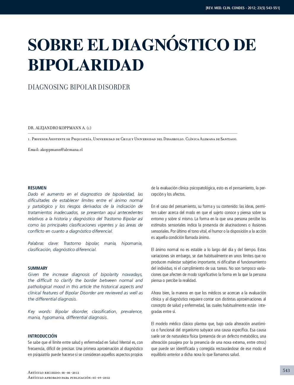 Sobre el diagnóstico de bipolaridad