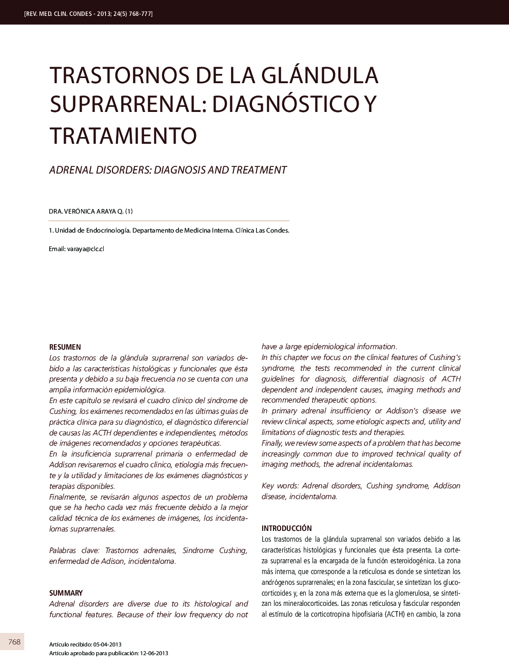 Trastornos de la glándula suprarrenal: diagnóstico y tratamiento