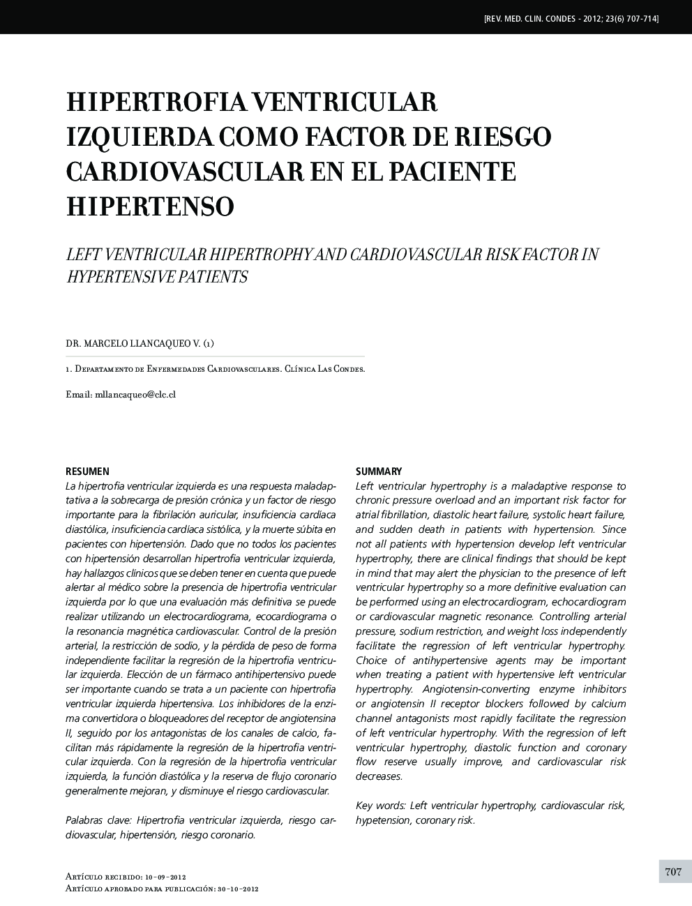 Hipertrofia ventricular izquierda como factor de riesgo cardiovascular en el paciente hipertenso