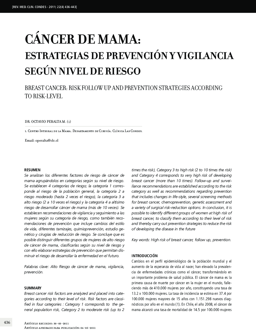 Cáncer de mama: estrategias de prevención y vigilancia según nivel de riesgo