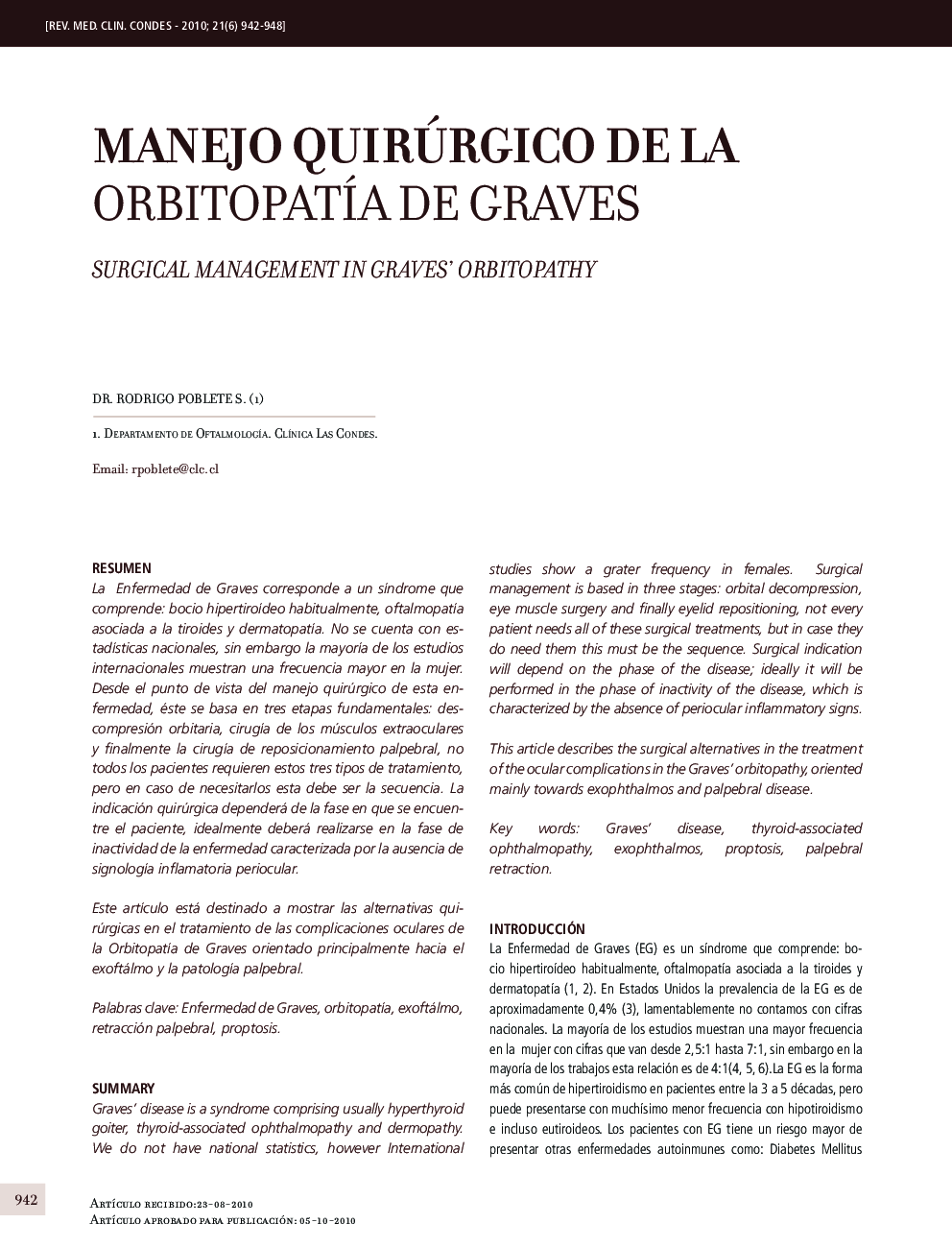 Manejo quirúrgico de la orbitopatía de graves