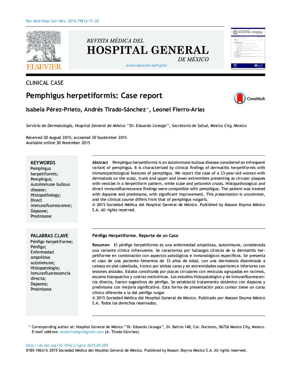 Pemphigus herpetiformis: Case report