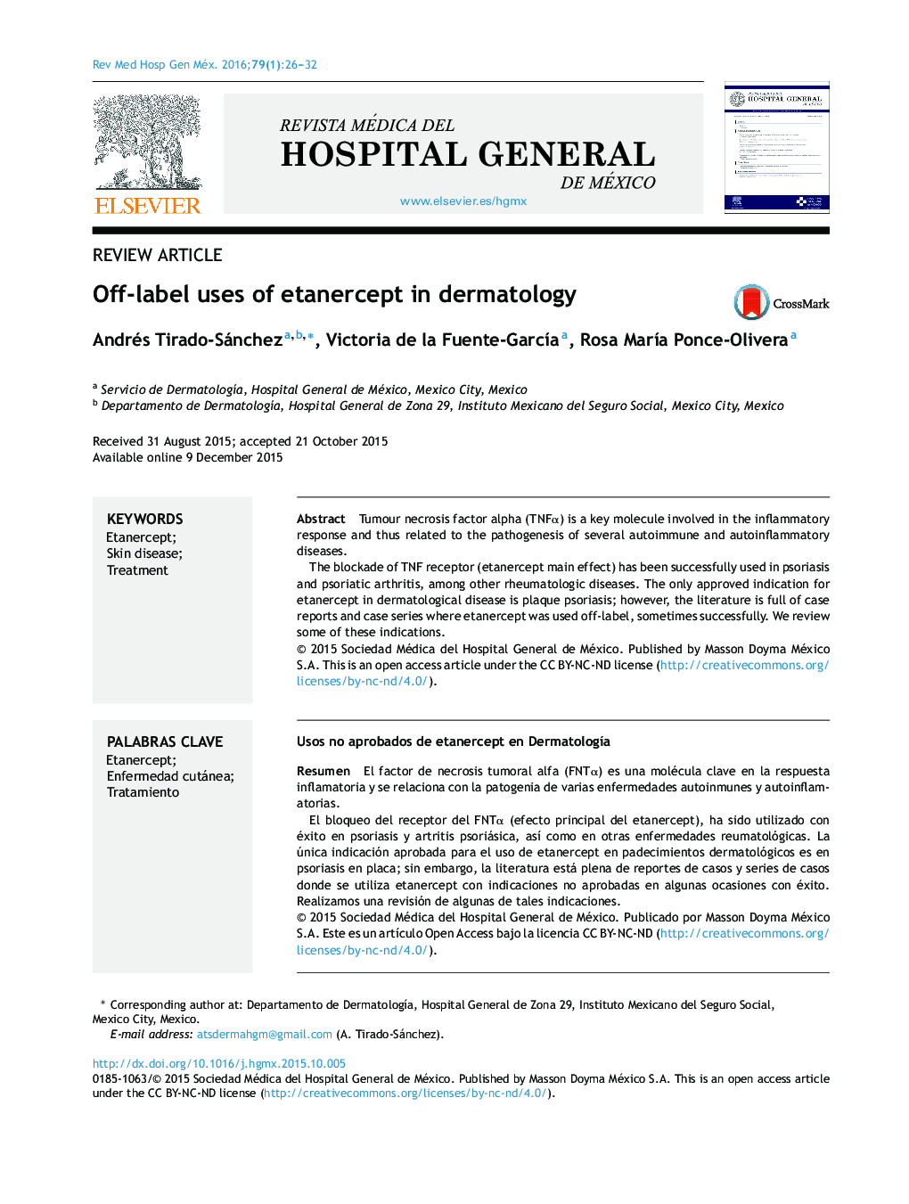 Off-label uses of etanercept in dermatology