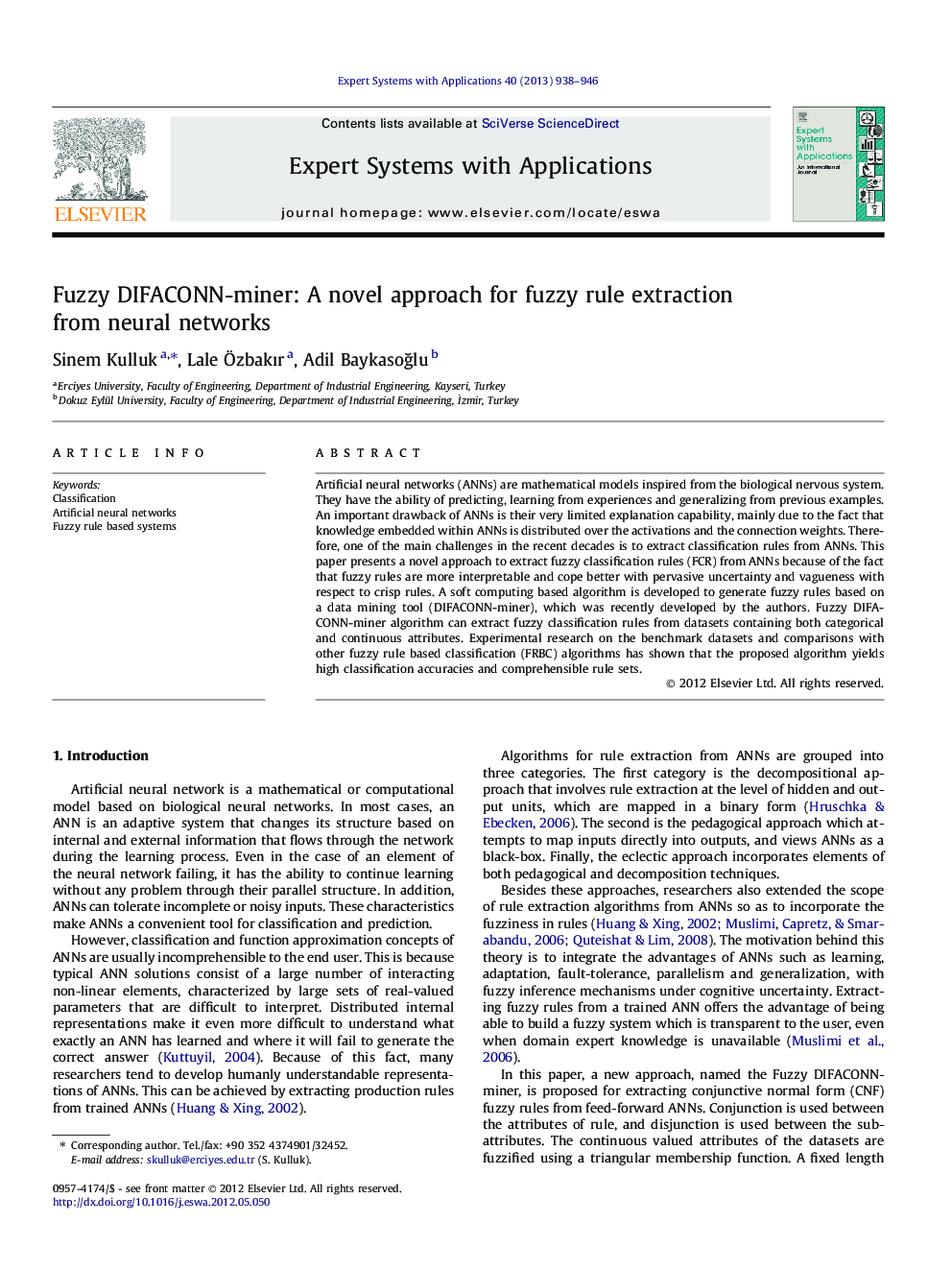 Fuzzy DIFACONN-miner: A novel approach for fuzzy rule extraction from neural networks