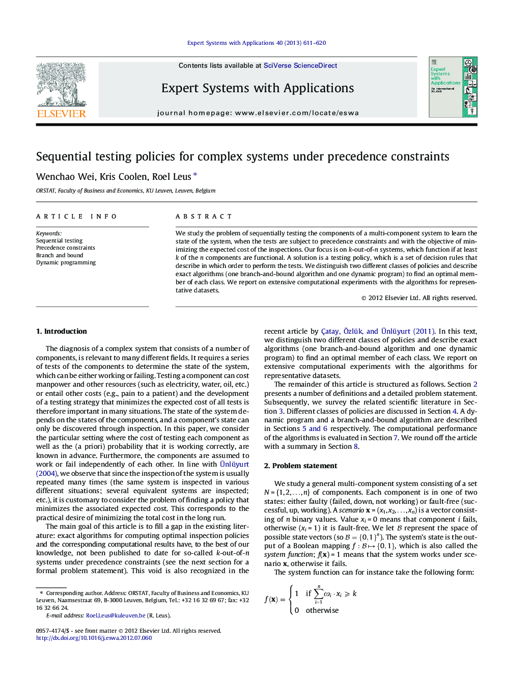 Sequential testing policies for complex systems under precedence constraints