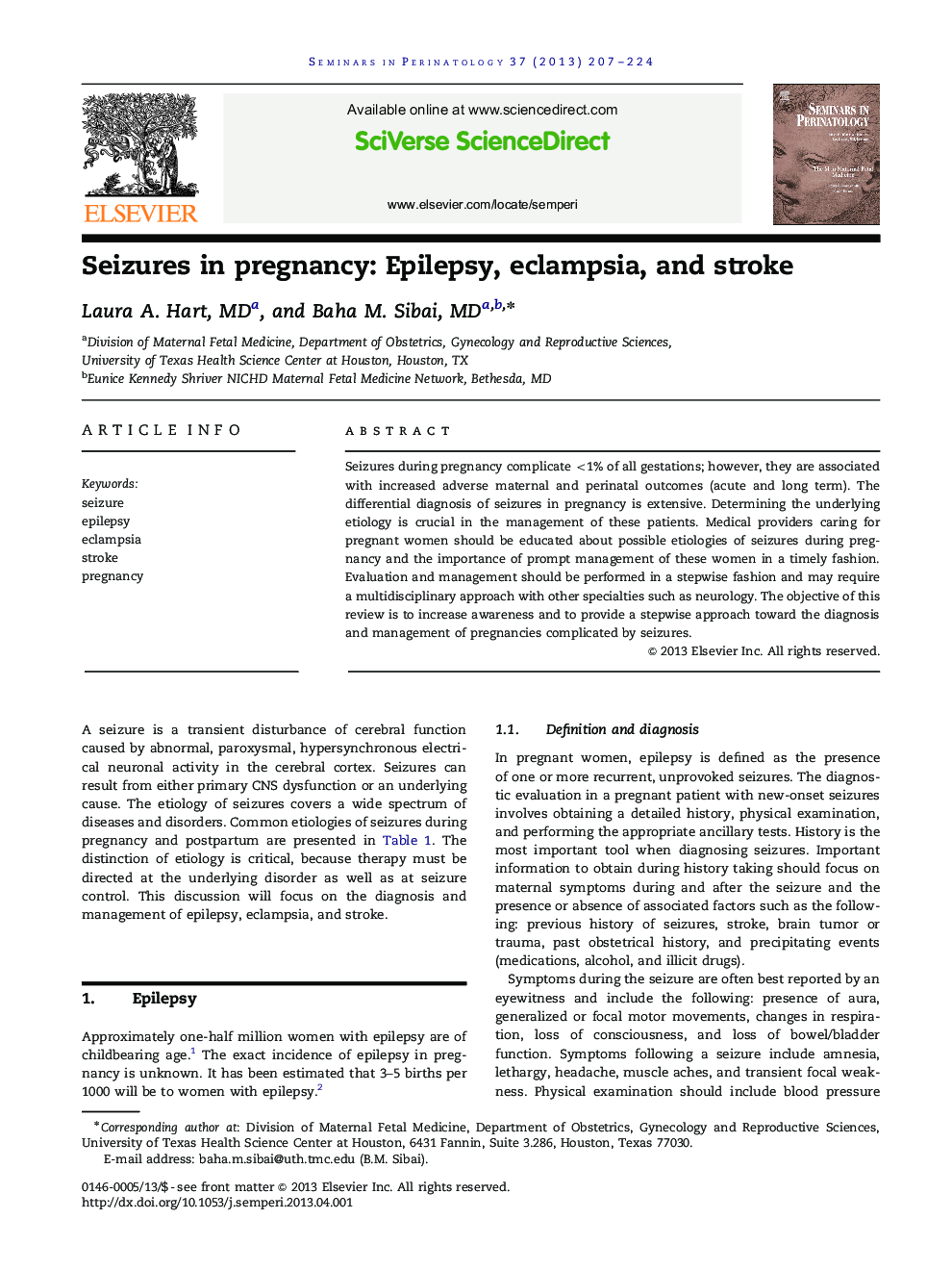 Seizures in pregnancy: Epilepsy, eclampsia, and stroke