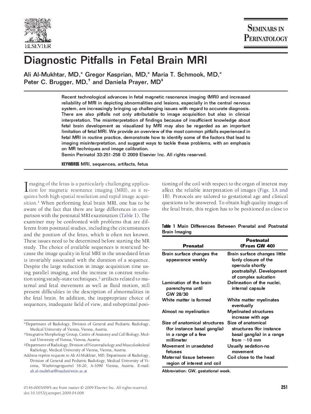 Diagnostic Pitfalls in Fetal Brain MRI