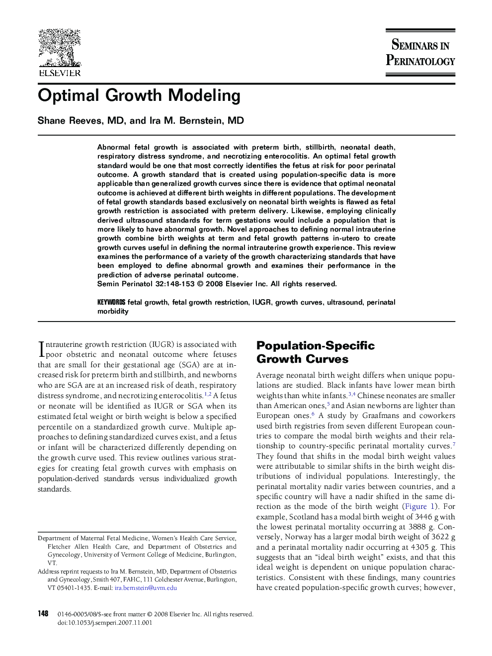 Optimal Growth Modeling
