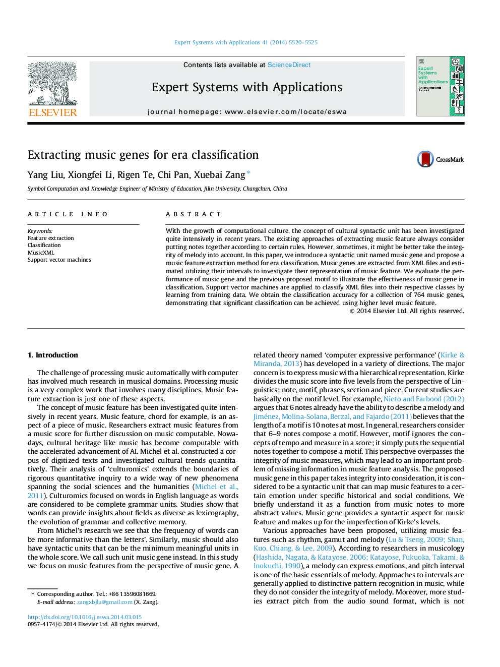 Extracting music genes for era classification