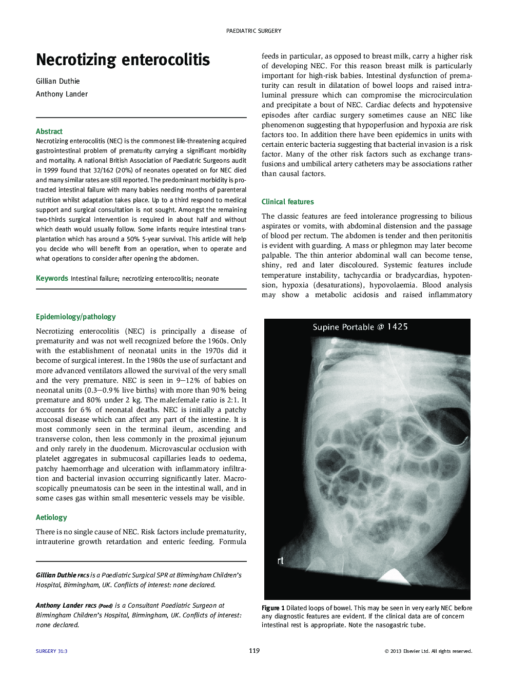 Necrotizing enterocolitis