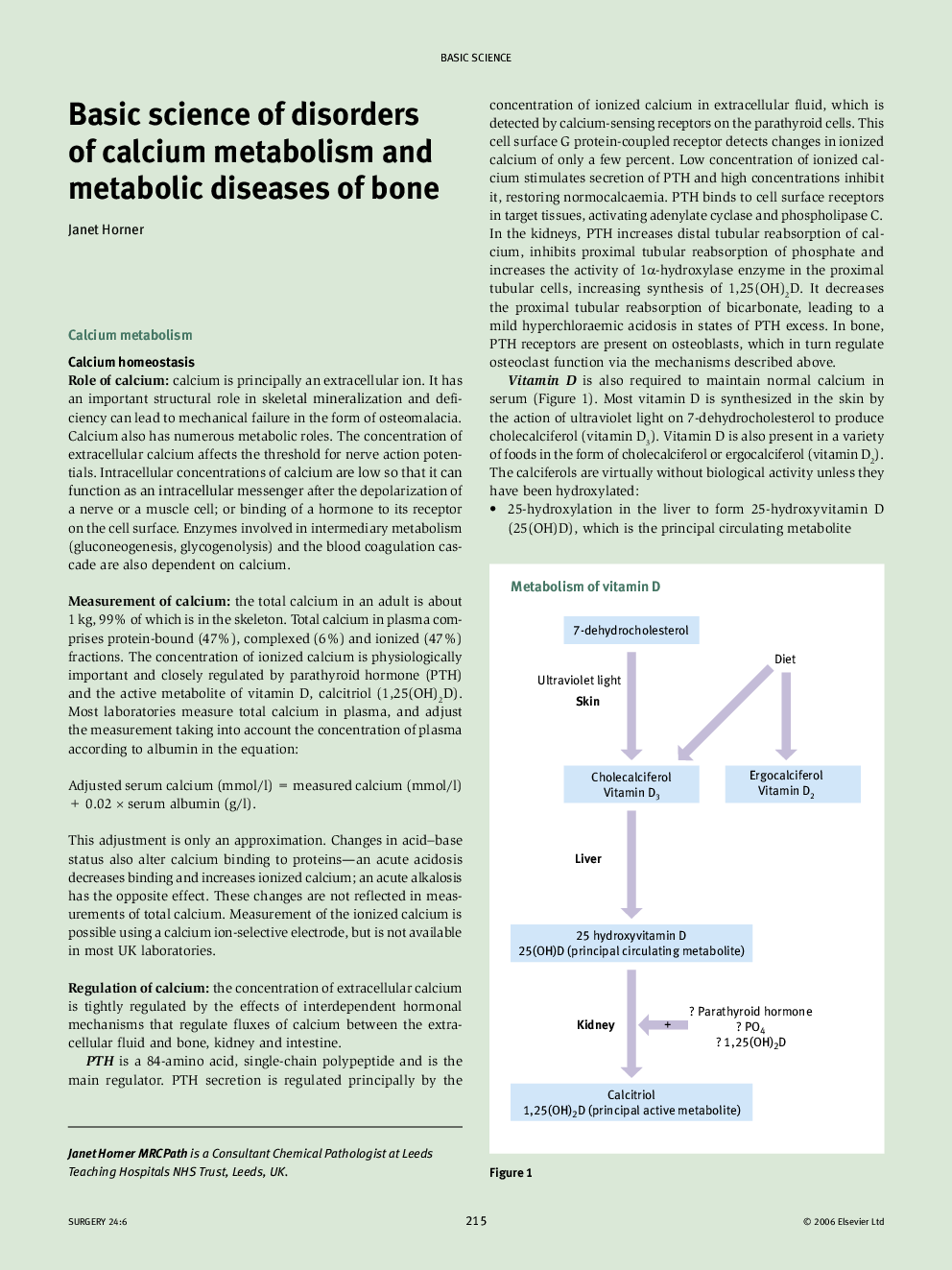 عکس صفحه اول مقاله: Basic science of disorders of calcium metabolism and metabolic diseases of bone Basic science of disorders of calcium metabolism and metabolic diseases of bone